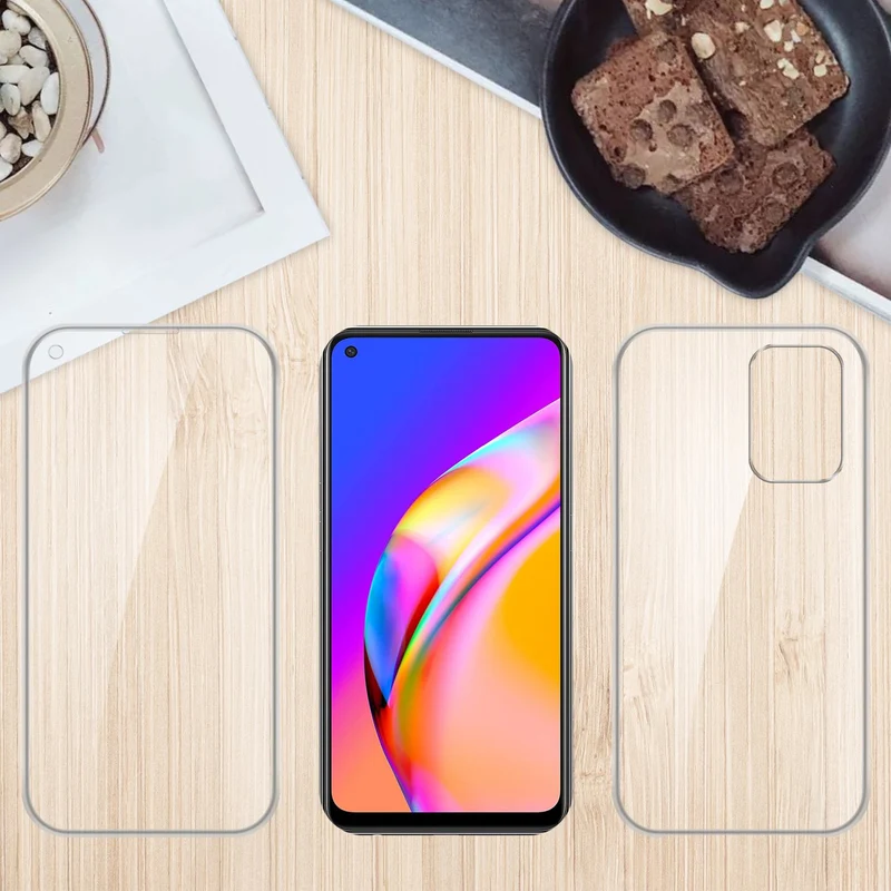 Cadorabo Hülle kompatibel mit Oppo A94 5G 360? Full Body Schutzhülle - Front- und Rückenschutz, Rundumschutz mit Displayschutz
