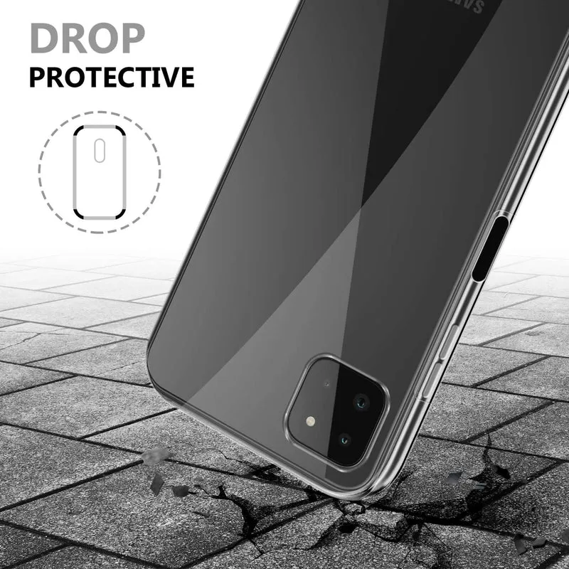 Cadorabo Hülle kompatibel mit Samsung Galaxy A22 5G 360? Full Body Schutzhülle - Front- und Rückenschutz, Rundumschutz mit Displayschutz