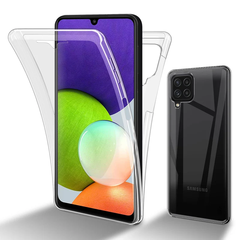 Cadorabo Hülle kompatibel mit Samsung Galaxy A22 4G / M22 / M32 4G 360? Full Body Schutzhülle - Front- und Rückenschutz, Rundumschutz mit Displayschutz