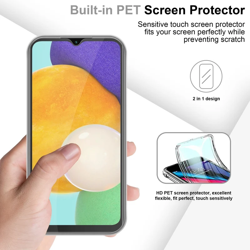 Cadorabo Hülle kompatibel mit Samsung Galaxy A13 5G 360? Full Body Schutzhülle - Front- und Rückenschutz, Rundumschutz mit Displayschutz