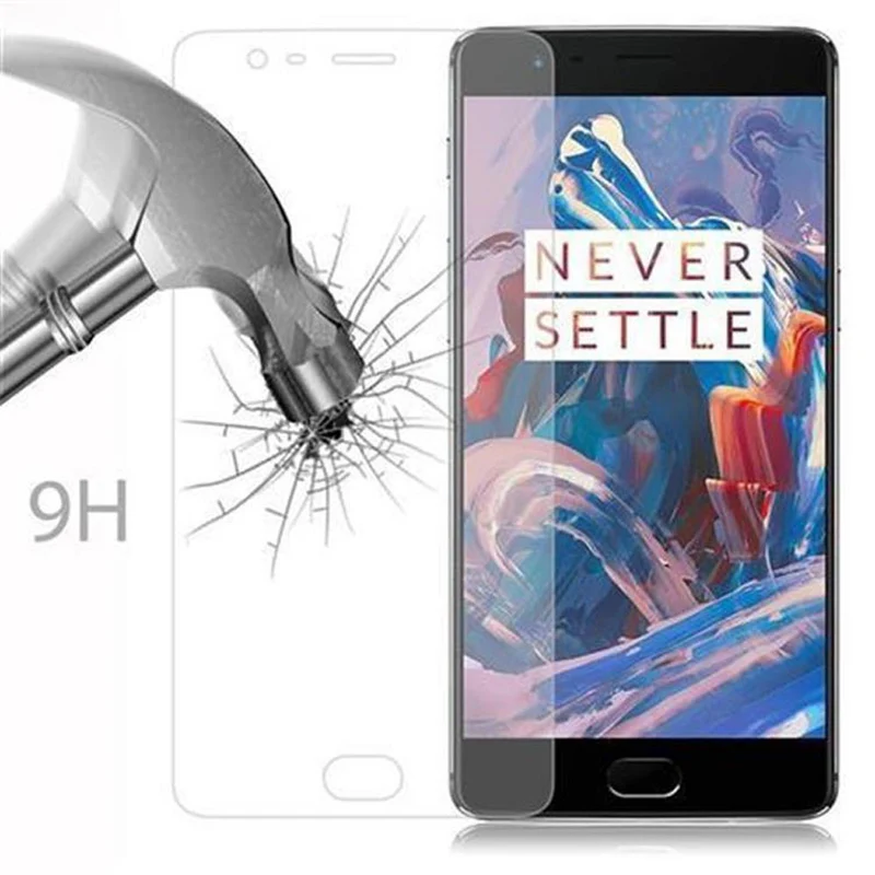 Cadorabo Panzer Folie kompatibel mit OnePlus 3 / 3T - Schutzfolie Gehärtetes (Tempered) Display-Schutzglas in 9H Härte mit 3D Touch Kompatibilität