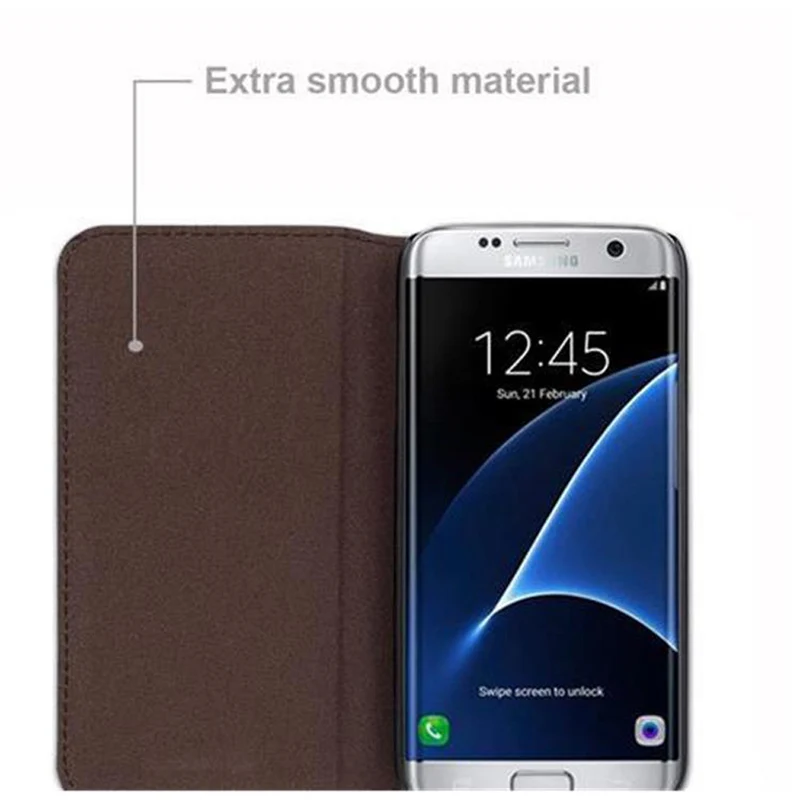 Cadorabo Hülle kompatibel mit Samsung Galaxy S7 Schutzhülle mit unsichtbarem Magnetverschluss und Standfunktion
