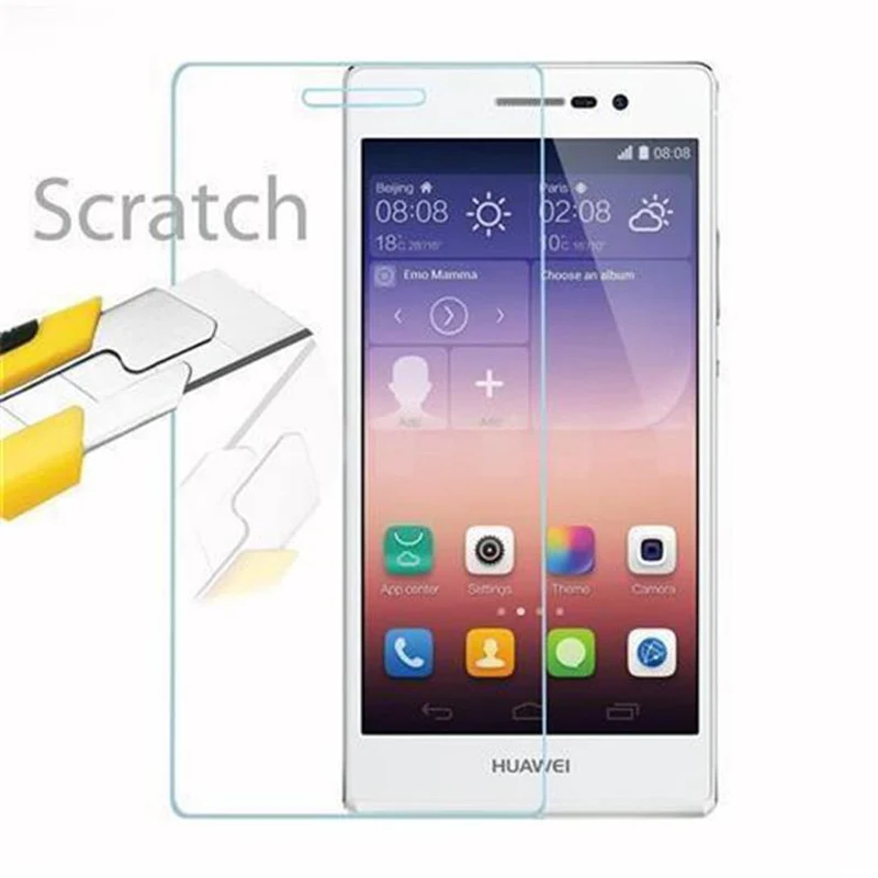 Cadorabo Panzer Folie kompatibel mit Huawei ASCEND P7 - Schutzfolie Gehärtetes (Tempered) Display-Schutzglas in 9H Härte mit 3D Touch Kompatibilität
