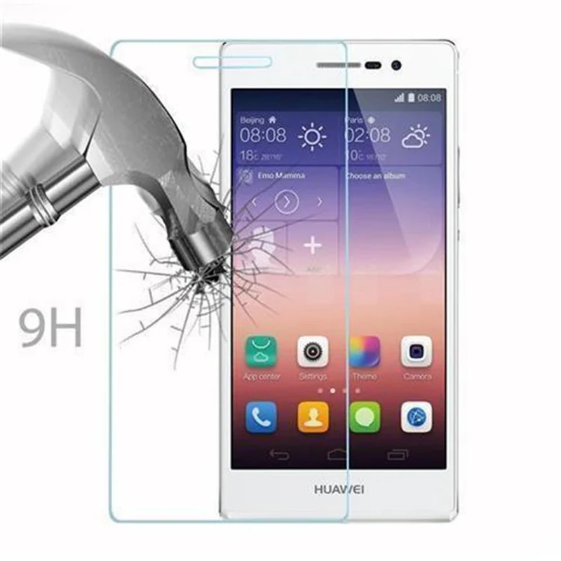 Cadorabo Panzer Folie kompatibel mit Huawei ASCEND P7 - Schutzfolie Gehärtetes (Tempered) Display-Schutzglas in 9H Härte mit 3D Touch Kompatibilität