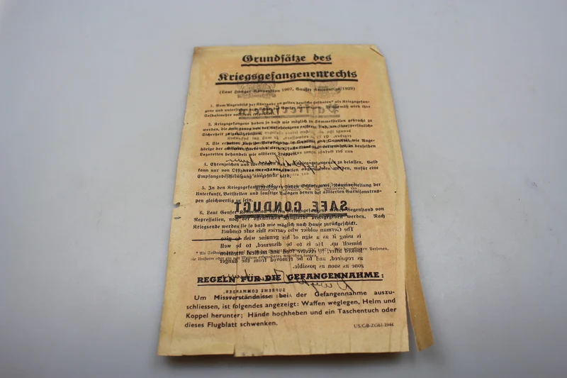 "Freies Geleit". Propaganda-/Sicherheitsflyer