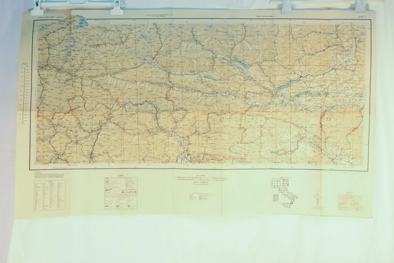 Straßenkarte Italien – 1943 – Karnien, Österreich und Slowenien