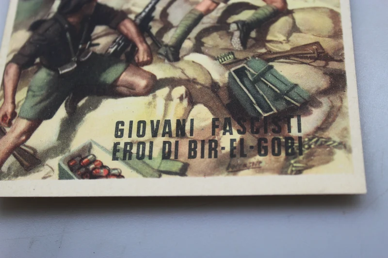 Postkarte „Junge faschistische Helden von Bir el Gobi“