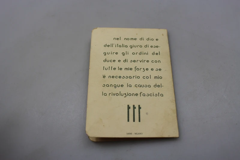 ONB „Piccola Italiana“ XV° EF-Karte