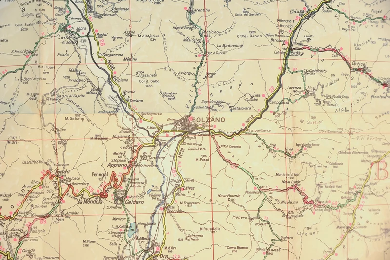 "Straßenkarte Italien" Südtirol - 1943