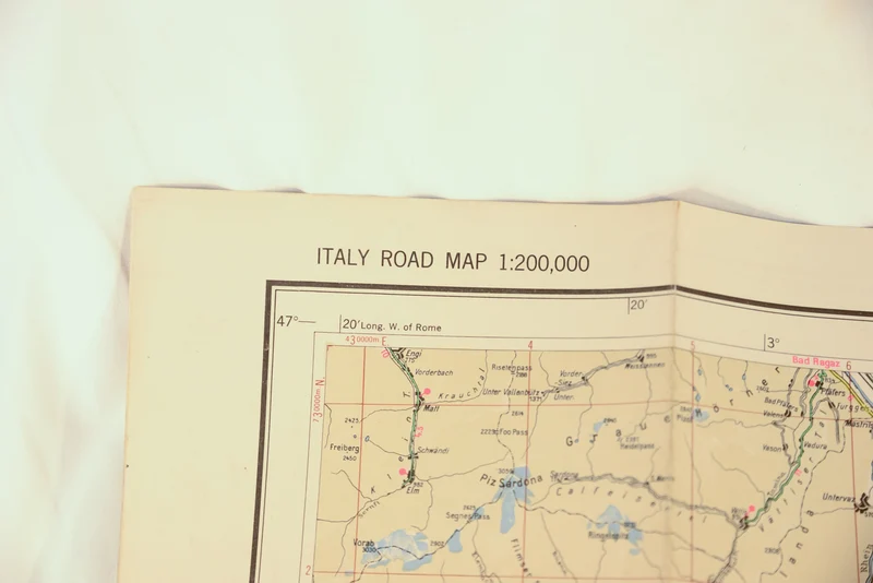"Straßenkarte Italien" Südtirol - 1943