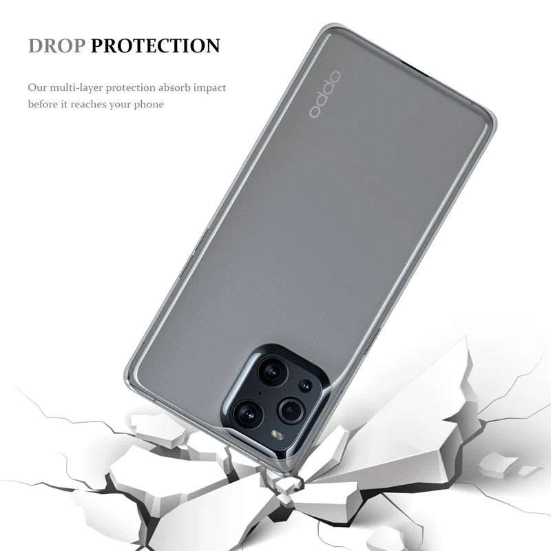 Cadorabo Hülle kompatibel mit Oppo FIND X3 PRO Schutzhülle aus flexiblem TPU Silikon