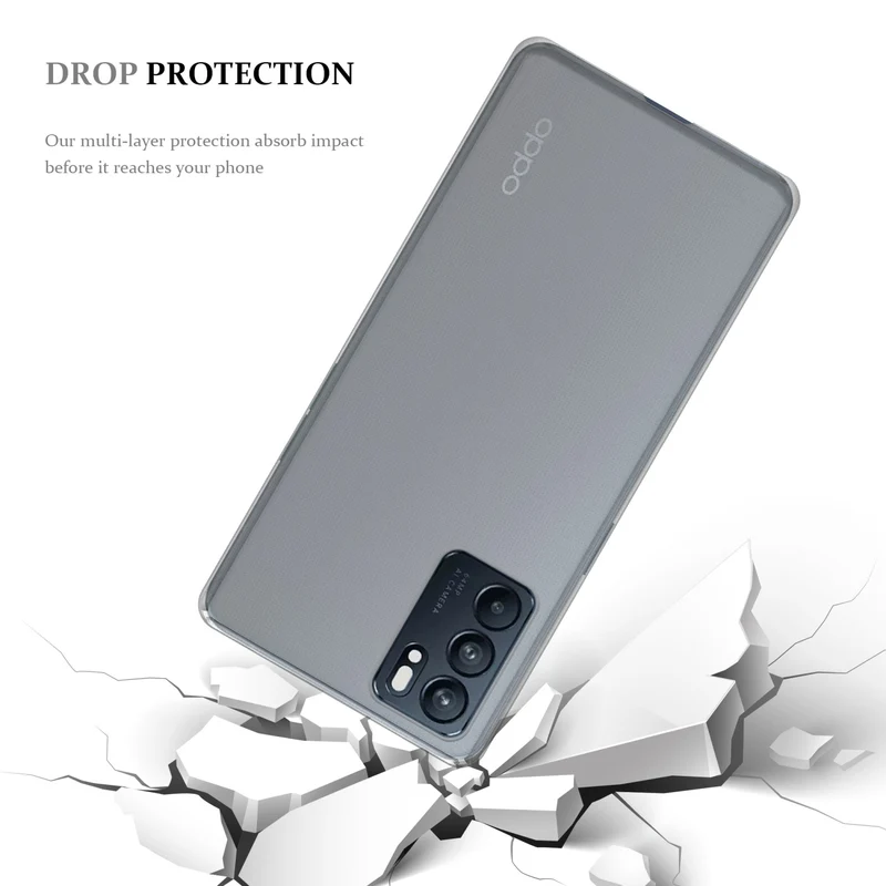 Cadorabo Hülle kompatibel mit Oppo Reno6 5G Schutzhülle aus flexiblem TPU Silikon