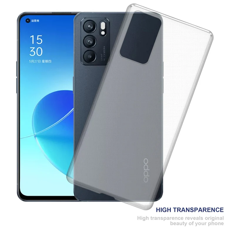 Cadorabo Hülle kompatibel mit Oppo Reno6 5G Schutzhülle aus flexiblem TPU Silikon