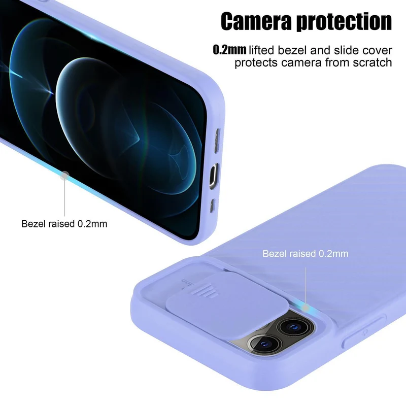 Cadorabo Hülle kompatibel mit Apple iPhone 13 PRO MAX Schutzhülle aus flexiblem TPU Silikon und mit Kameraschutz
