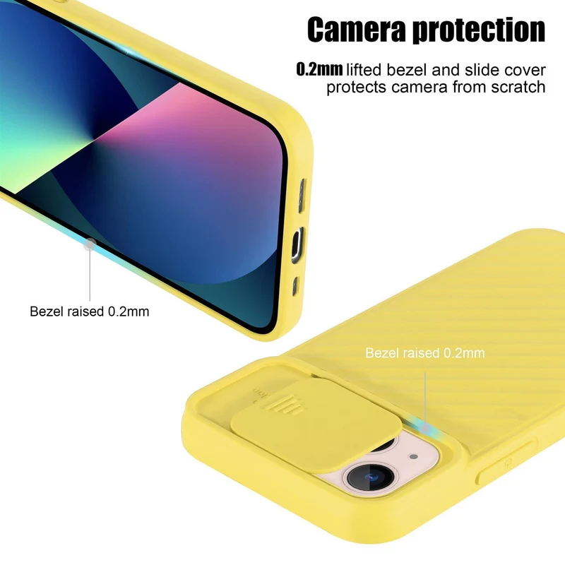 Cadorabo Hülle kompatibel mit Apple iPhone 13 MINI Schutzhülle aus flexiblem TPU Silikon und mit Kameraschutz
