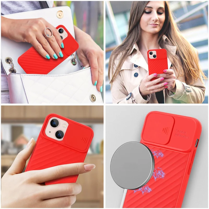 Cadorabo Hülle kompatibel mit Apple iPhone 13 MINI Schutzhülle aus flexiblem TPU Silikon und mit Kameraschutz