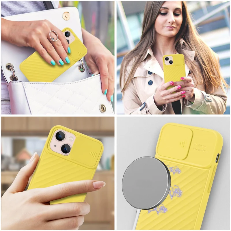 Cadorabo Hülle kompatibel mit Apple iPhone 13 Schutzhülle aus flexiblem TPU Silikon und mit Kameraschutz