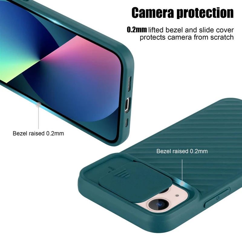 Cadorabo Hülle kompatibel mit Apple iPhone 13 Schutzhülle aus flexiblem TPU Silikon und mit Kameraschutz