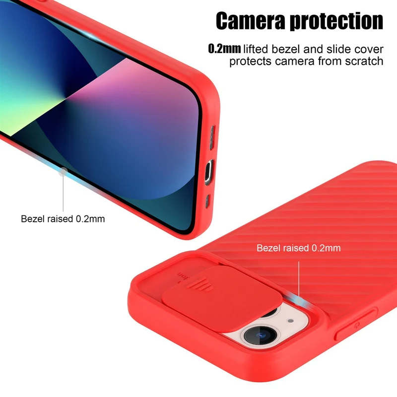 Cadorabo Hülle kompatibel mit Apple iPhone 13 Schutzhülle aus flexiblem TPU Silikon und mit Kameraschutz