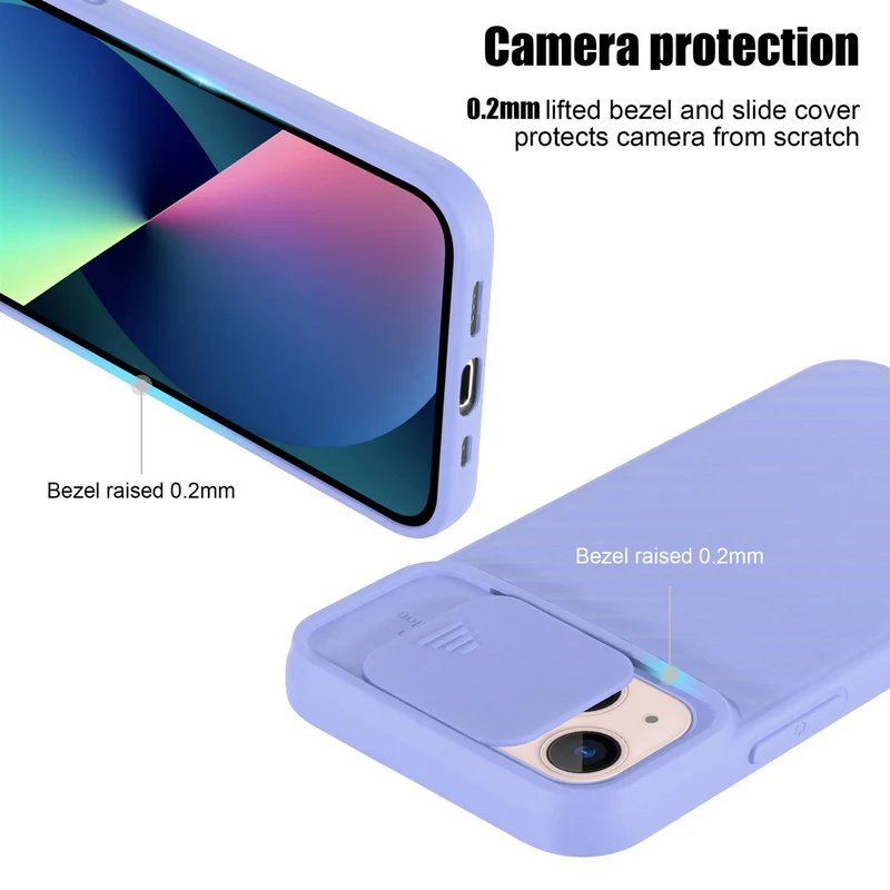Cadorabo Hülle kompatibel mit Apple iPhone 13 Schutzhülle aus flexiblem TPU Silikon und mit Kameraschutz