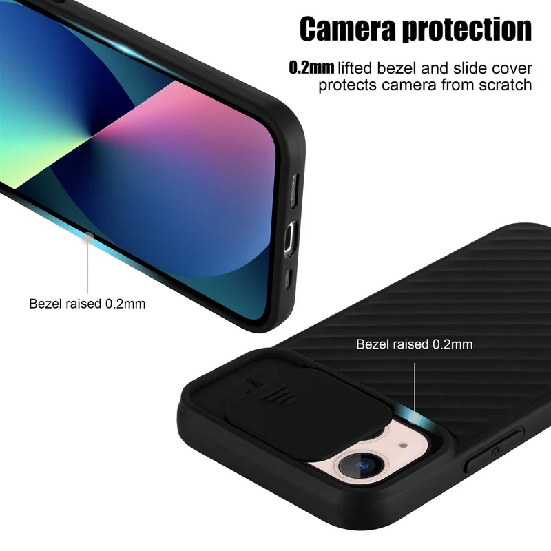 Cadorabo Hülle kompatibel mit Apple iPhone 13 Schutzhülle aus flexiblem TPU Silikon und mit Kameraschutz