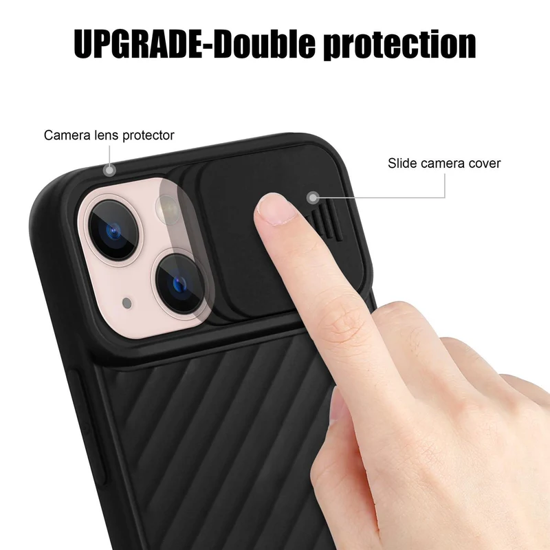 Cadorabo Hülle kompatibel mit Apple iPhone 13 Schutzhülle aus flexiblem TPU Silikon und mit Kameraschutz