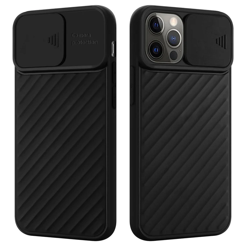 Cadorabo Hülle kompatibel mit Apple iPhone 12 PRO MAX Schutzhülle aus flexiblem TPU Silikon und mit Kameraschutz