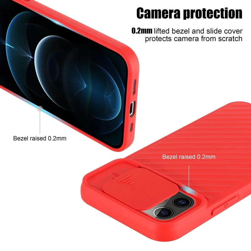 Cadorabo Hülle kompatibel mit Apple iPhone 12 PRO MAX Schutzhülle aus flexiblem TPU Silikon und mit Kameraschutz