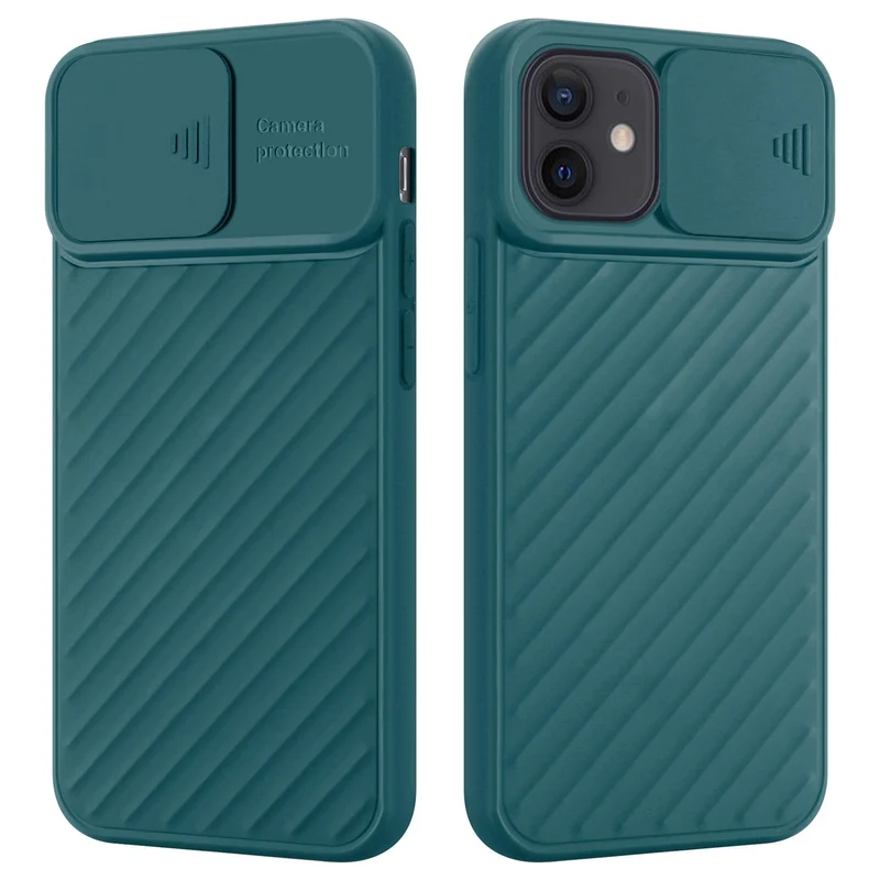Cadorabo Hülle kompatibel mit Apple iPhone 12 MINI Schutzhülle aus flexiblem TPU Silikon und mit Kameraschutz