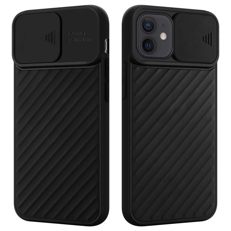 Cadorabo Hülle kompatibel mit Apple iPhone 12 MINI Schutzhülle aus flexiblem TPU Silikon und mit Kameraschutz