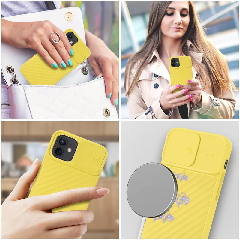Cadorabo Hülle kompatibel mit Apple iPhone 12 MINI Schutzhülle aus flexiblem TPU Silikon und mit Kameraschutz