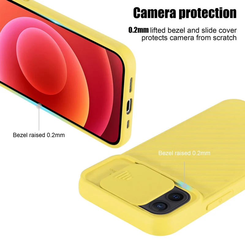 Cadorabo Hülle kompatibel mit Apple iPhone 12 MINI Schutzhülle aus flexiblem TPU Silikon und mit Kameraschutz