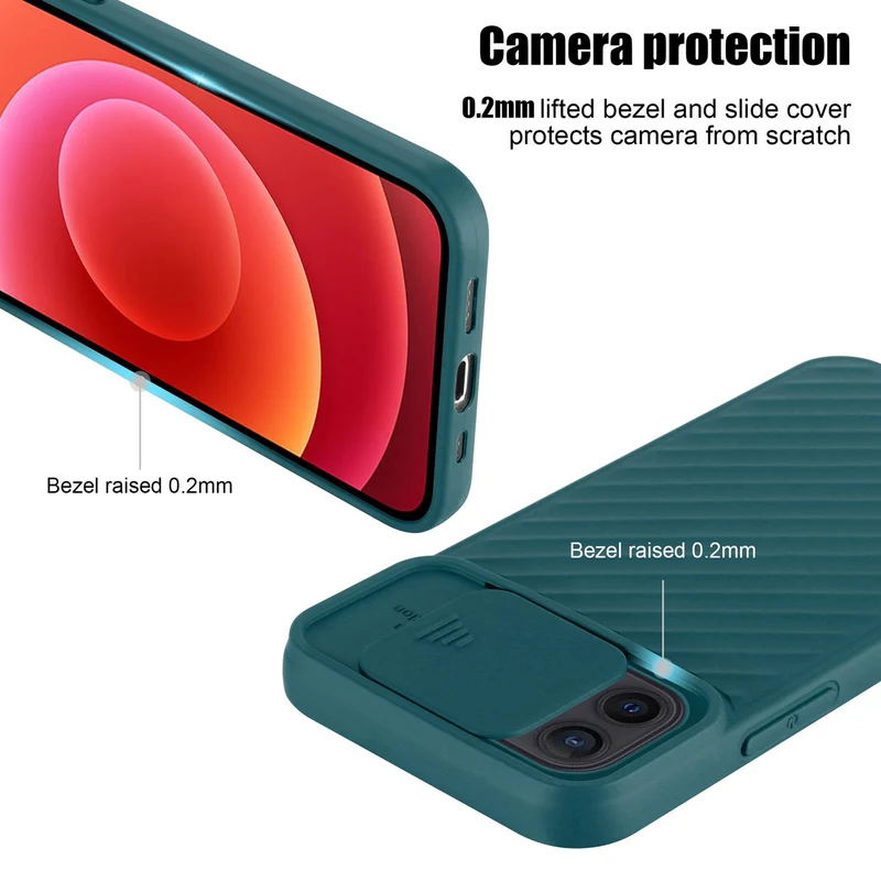 Cadorabo Hülle kompatibel mit Apple iPhone 12 MINI Schutzhülle aus flexiblem TPU Silikon und mit Kameraschutz