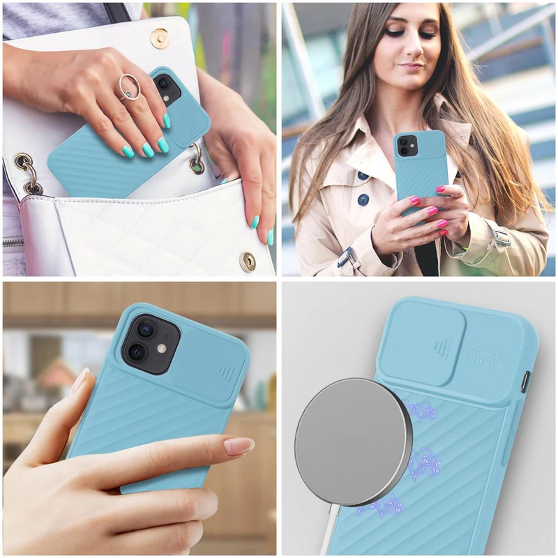 Cadorabo Hülle kompatibel mit Apple iPhone 12 MINI Schutzhülle aus flexiblem TPU Silikon und mit Kameraschutz