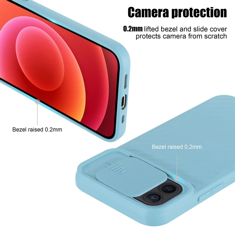 Cadorabo Hülle kompatibel mit Apple iPhone 12 MINI Schutzhülle aus flexiblem TPU Silikon und mit Kameraschutz
