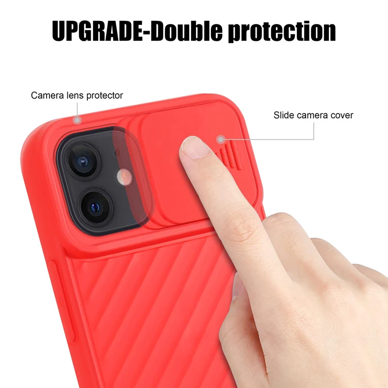 Cadorabo Hülle kompatibel mit Apple iPhone 12 MINI Schutzhülle aus flexiblem TPU Silikon und mit Kameraschutz