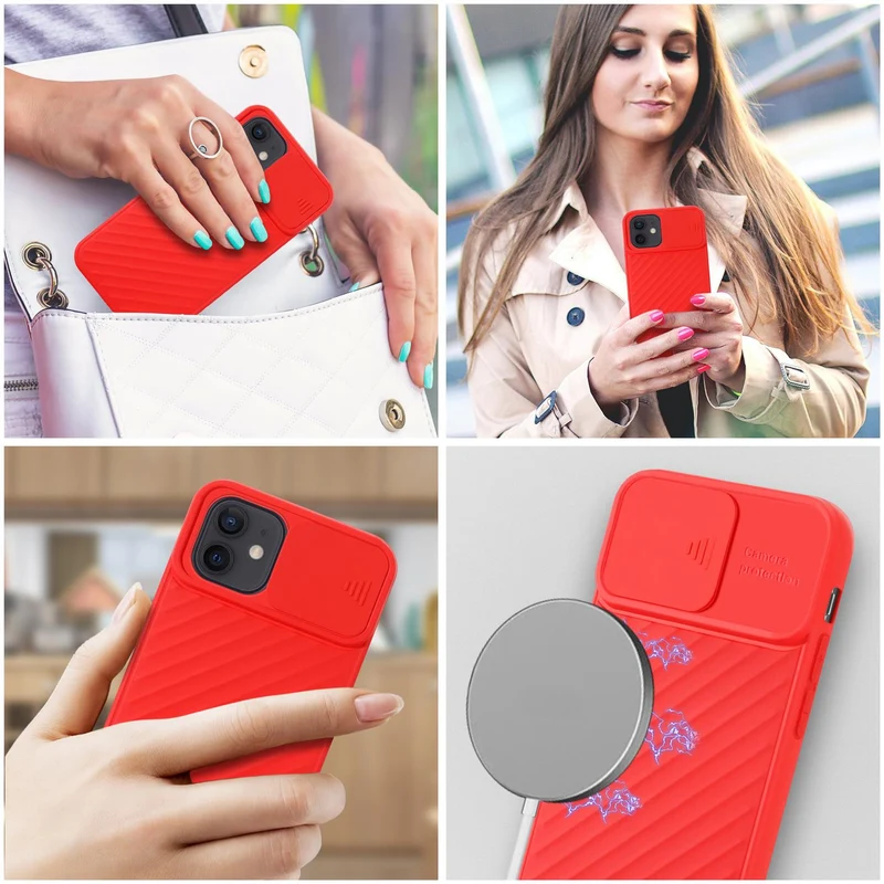 Cadorabo Hülle kompatibel mit Apple iPhone 12 MINI Schutzhülle aus flexiblem TPU Silikon und mit Kameraschutz