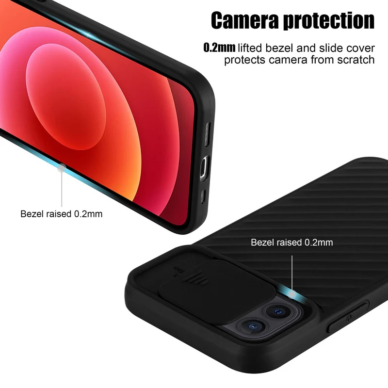 Cadorabo Hülle kompatibel mit Apple iPhone 12 MINI Schutzhülle aus flexiblem TPU Silikon und mit Kameraschutz