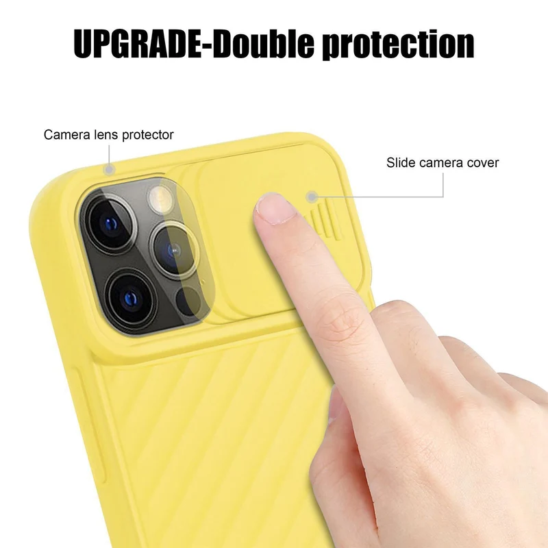 Cadorabo Hülle kompatibel mit Apple iPhone 12 / 12 PRO Schutzhülle aus flexiblem TPU Silikon und mit Kameraschutz