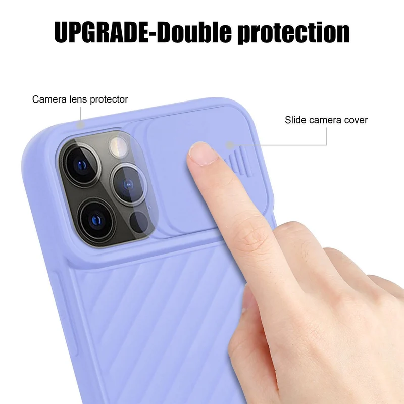 Cadorabo Hülle kompatibel mit Apple iPhone 12 / 12 PRO Schutzhülle aus flexiblem TPU Silikon und mit Kameraschutz