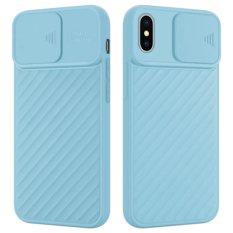 Cadorabo Hülle kompatibel mit Apple iPhone XS MAX Schutzhülle aus flexiblem TPU Silikon und mit Kameraschutz