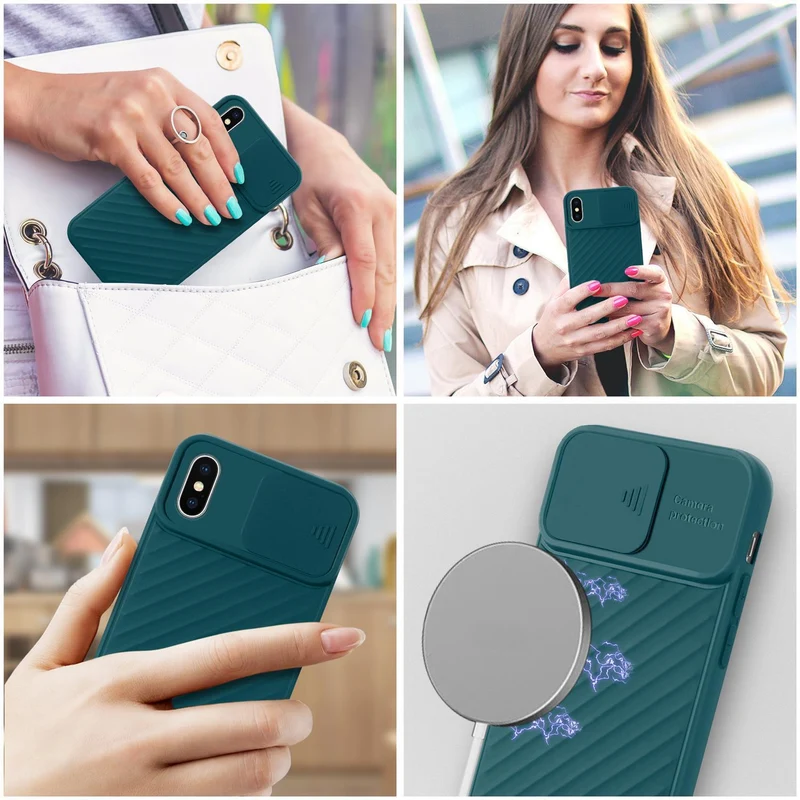 Cadorabo Hülle kompatibel mit Apple iPhone XS MAX Schutzhülle aus flexiblem TPU Silikon und mit Kameraschutz