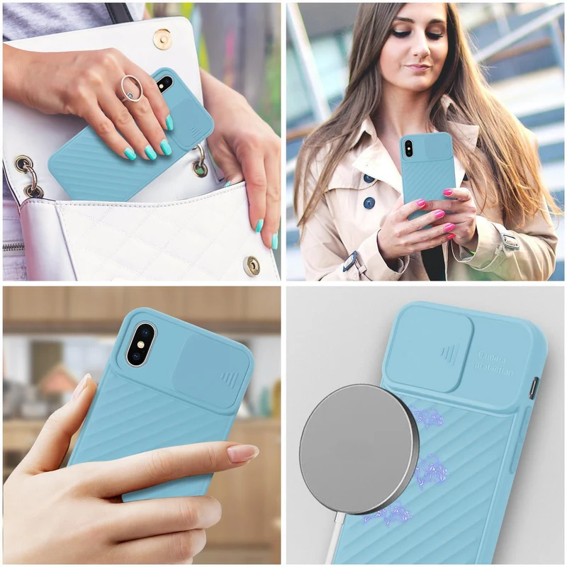 Cadorabo Hülle kompatibel mit Apple iPhone XS MAX Schutzhülle aus flexiblem TPU Silikon und mit Kameraschutz
