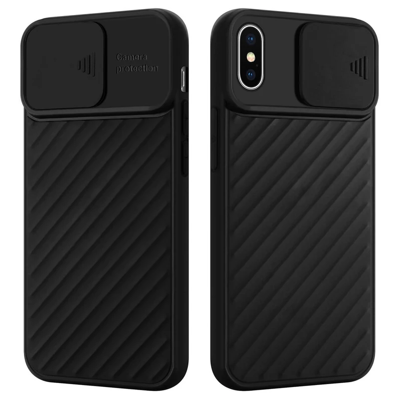 Cadorabo Hülle kompatibel mit Apple iPhone X / XS Schutzhülle aus flexiblem TPU Silikon und mit Kameraschutz