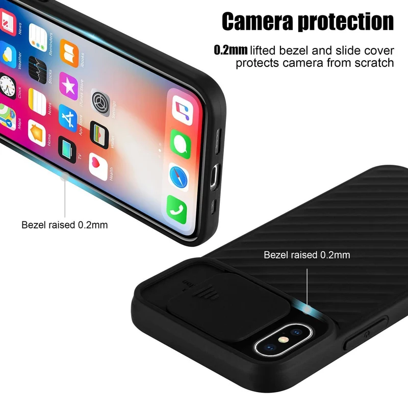Cadorabo Hülle kompatibel mit Apple iPhone X / XS Schutzhülle aus flexiblem TPU Silikon und mit Kameraschutz