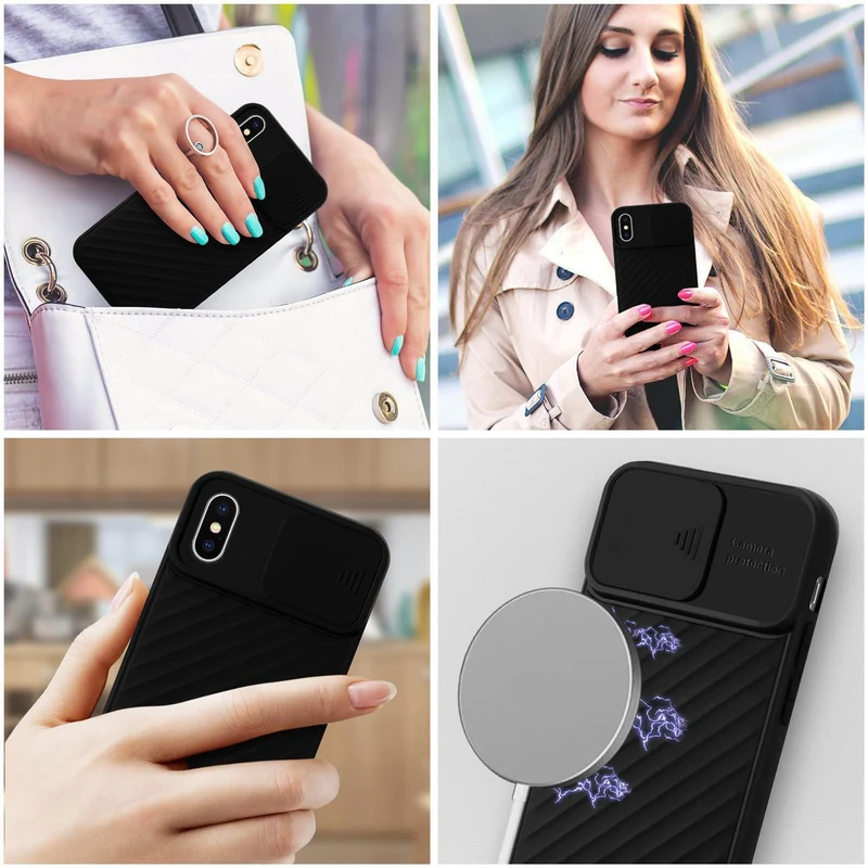 Cadorabo Hülle kompatibel mit Apple iPhone X / XS Schutzhülle aus flexiblem TPU Silikon und mit Kameraschutz