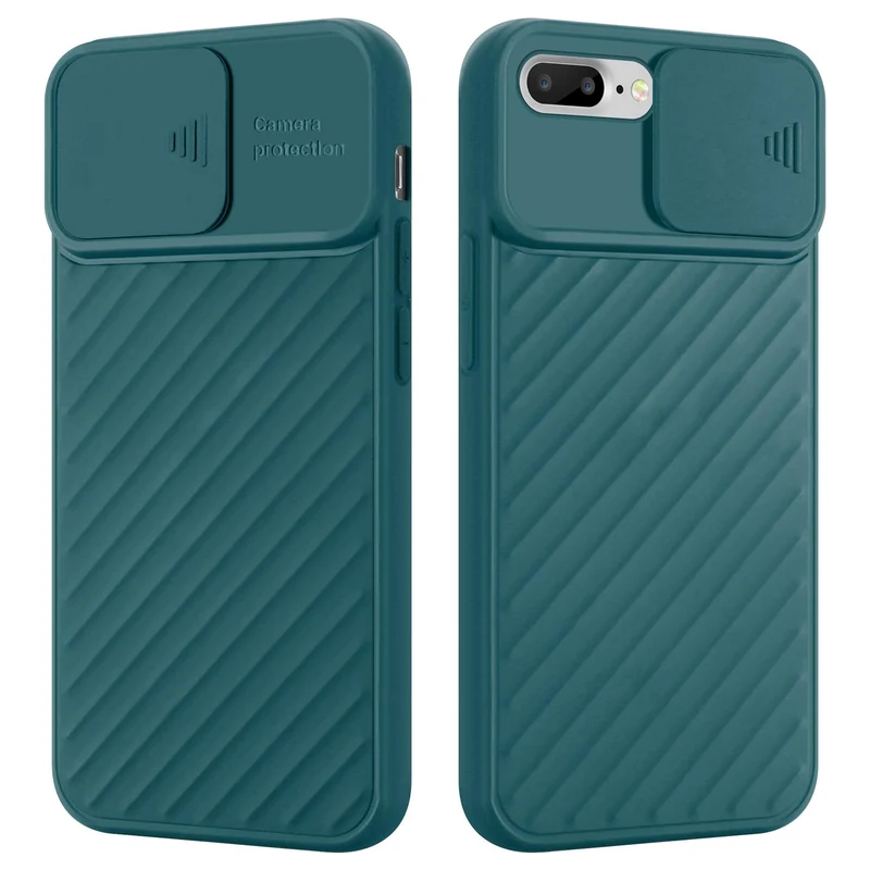 Cadorabo Hülle kompatibel mit Apple iPhone 7 PLUS / 7S PLUS / 8 PLUS Schutzhülle aus flexiblem TPU Silikon und mit Kameraschutz
