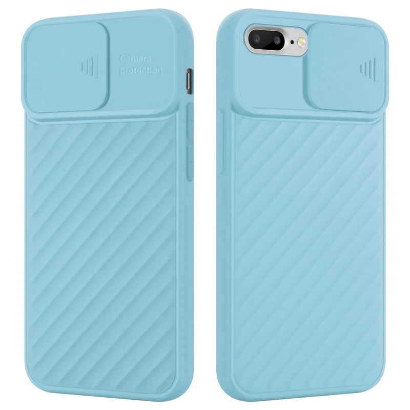 Cadorabo Hülle kompatibel mit Apple iPhone 7 PLUS / 7S PLUS / 8 PLUS Schutzhülle aus flexiblem TPU Silikon und mit Kameraschutz