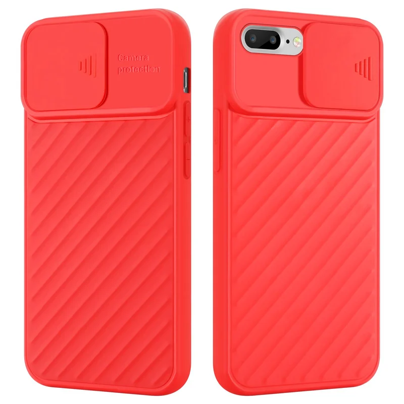Cadorabo Hülle kompatibel mit Apple iPhone 7 PLUS / 7S PLUS / 8 PLUS Schutzhülle aus flexiblem TPU Silikon und mit Kameraschutz