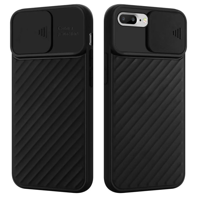 Cadorabo Hülle kompatibel mit Apple iPhone 7 PLUS / 7S PLUS / 8 PLUS Schutzhülle aus flexiblem TPU Silikon und mit Kameraschutz